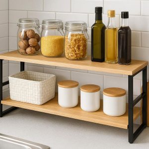 Expandable Kitchen Countertop Shelf Organizer