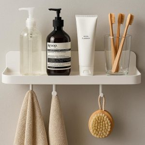 Modern Bathroom Wall Mounted Shelf Organizer