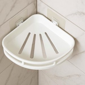 Wall Corner Bath Shelf with Adhesive Mount