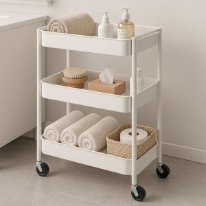 Rolling Bathroom Cart Storage Organizer